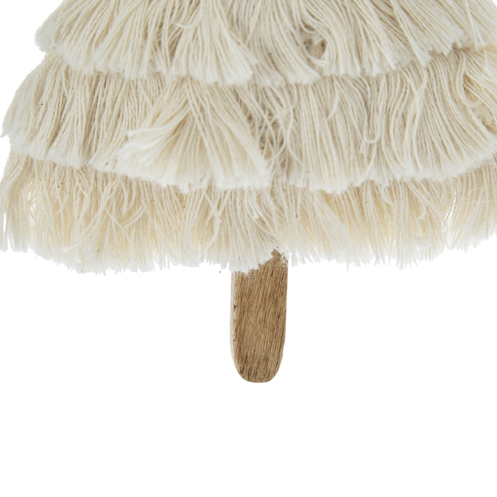 Boho Farmhouse Cotton Christmas Tree Ornament 7.5 Inch Tassel Design Scandinavian Holiday Decor