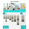 thumbnail image 7 of Window Privacy Film, Green Christmas Tree UV Sun Blocking Window Tint Film Heat Control One Way Blackout Window Film, Xmas Snowflake Watercolor Grey Non Adhesive Static Cling Sticker 35.4x78.7 In, 7 of 7