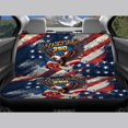 thumbnail image 4 of HUISEFOR American Flag Eagle Car Seat Cover Set 4 Pieces Breathable Front and Back Seat Covers Protectors Elastic Polyester Easy to Installation Universal Fit for Most Cars SUVs, 4 of 6