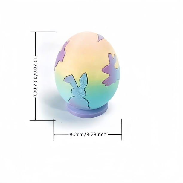 Fiudx Rompecabezas de Conejito de Pascua, Bonita Decoración Navideña, Materiales Seguros y Duraderos, Divertida Actividad para El Hogar, Decoración para Sala de Estar y Dormitorio, Regalo Ideal de Pa