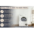 thumbnail image 4 of L'Baiet Lyla Blue Traditional Washable 8 ft. x 10 ft. Fabric Area Rug, 4 of 6