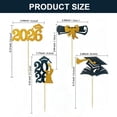 thumbnail image 5 of 72 PCS 2026 Graduation Cupcake Toppers,Glitter Class of 2026 Cap Diploma Cupcake Picks Contrats Grad Cake Decorations for 2026 Graduation Theme Party Cake Decoration Supplies(Gold), 5 of 5