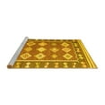 thumbnail image 2 of Ahgly Company Machine Washable Indoor Round Southwestern Yellow Country Area Rugs, 4' Round, 2 of 4