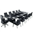 thumbnail image 1 of Customzied Rectangle  2.4m Black Color Office Conference Meeting Room Office Meeting Table for 6 people My Lux Decor Round, 1 of 5