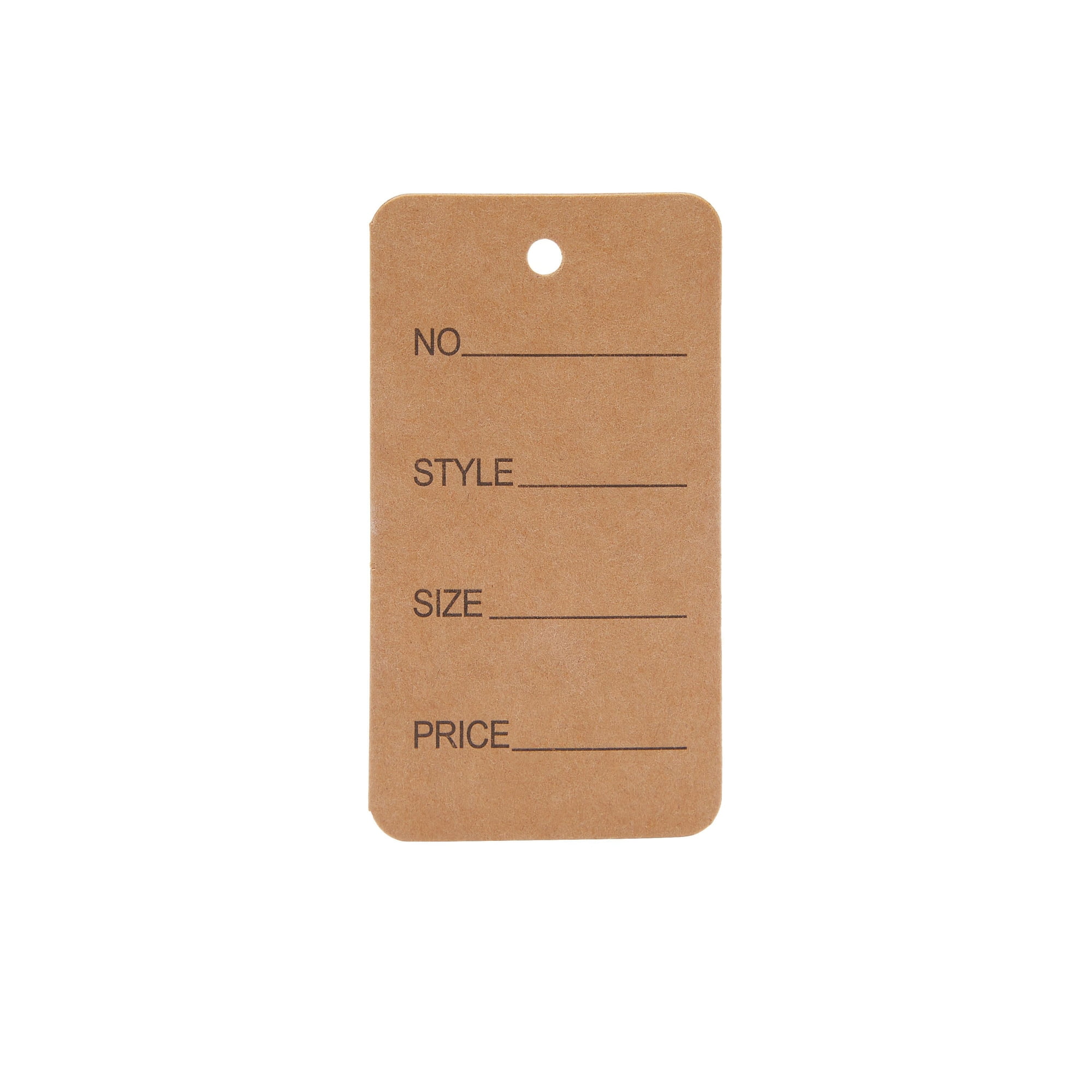 Juvale 1000-pack Kraft Paper Clothing Tags for Boutique, 2.7x1.5 Blank Clothes Size Price Labels, Bulk Brown Merchandise Display Hang Tags, Wholesale