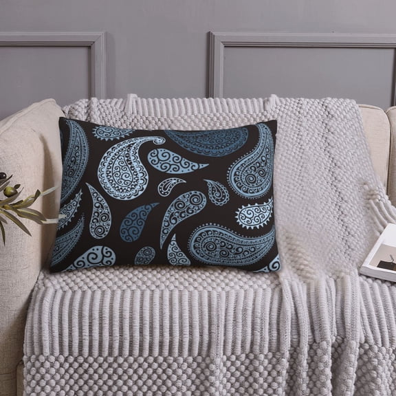 Queen Size Pillows Cases Standard Size 20x26 In - Paisley Pattern No.9073 Soft Comfort Envelope Closure Pillowcases Standard