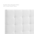 thumbnail image 5 of Pemberly Row Tête de Lit Capitonnée Pleine/grand Lit Rembourrée en Tissu de Lin, Blanc, 5 of 5