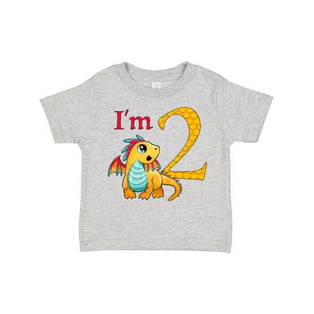 

Inktastic Gold and Red Baby Dragon Second Birthday Gift Toddler Boy or Toddler Girl T-Shirt
