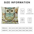 thumbnail image 5 of Creowell Throw Pillow Covers Cartoon Green Cute Cartoon Owl Cushion Pillow Case Home Decor Pillowcase Multi-Size, 5 of 5