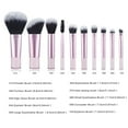 thumbnail image 2 of 10Pcs Durable Mini RT Professional Blush Brush Makeup Brush Set Makeup Tool Powder Eyeshadow Foundation PINK HANDLE WITH BAG, 2 of 8