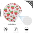 thumbnail image 4 of Cute Strawberry Placemats Round Table Mats Non-Slip Washable Heat Resistant Kitchen Place Mat for Home Dining Coffee Tabletop (4PCS) Home Decor, 4 of 7