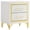 White, Gold, variant on Lucia 2-drawer Nightstand Bedside Table Black