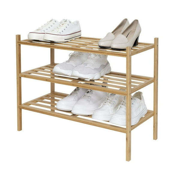 Tidyliving 3 tier bamboo shoe rack, stackable