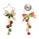 thumbnail image 1 of FloreceBien 2 piezas de cascabel navideño y lazo para puerta, colgador de pared, adornos para corona navideña, 1 of 5