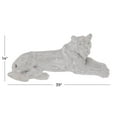 thumbnail image 4 of DecMode Polystone Glam and Luxurious Leopard/Panther Floor Sculpture, Silver with Dazzling Crystalized Pattern, 39"W x 19"L x 14"H, 4 of 13