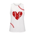 thumbnail image 3 of WNEGSTG Women's Baseball Sleeveless T Shirt Round Neck Slim Fit Tank Tops, 3 of 5