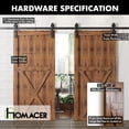 Black Rustic NonBypass Sliding Barn Door Hardware Kit, for Two/Double