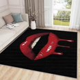thumbnail image 1 of Tapis à Lèvres pour Chambre - Tapis 8x10, Tapis à Lèvres Rouges pour Salon, Tapis Lavable Pop Art pour Chambre, Tapis d'Art Moderne, Tapis à Lèvres Rouges Funky - Décoration Maison, Cadeaux à Lèvres pour Femmes, 1 of 1