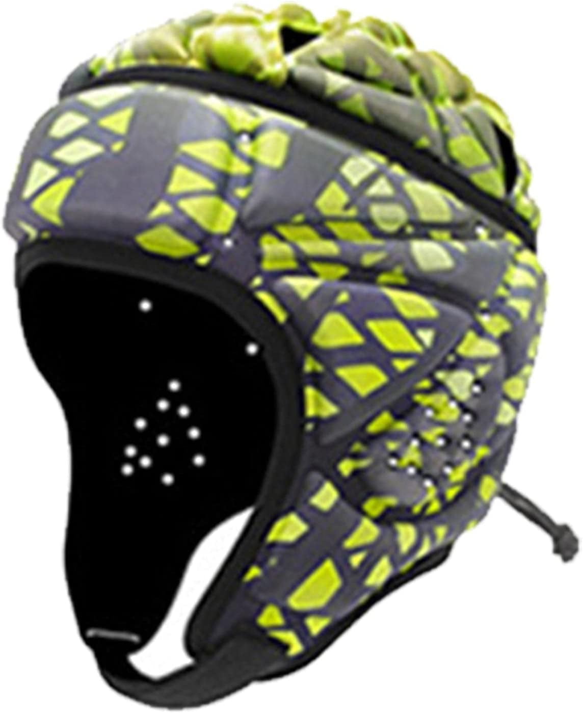 Rugby Helmet Flag Football Padded Headgear Adjustable Soft Shell Headguard Head Protection