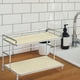 thumbnail image 2 of Organizador de escritorio de 2 niveles, pequeño estante de almacenamiento para baño, organizador de especias Blanco, 2 of 7