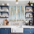 thumbnail image 2 of Contemporary Yellow Blue Tree Kitchen Curtains 63 Inch Length, Abstract Art Oil Paiting Grommet Top Bedroom Living Room Curtains, Light Filtering Cafe Curtain Drapes 2 Panels Set 84''x63'', 2 of 9