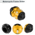 thumbnail image 5 of 15mm Motorcycle Slider Frame Aluminum Alloy Plastic Wheel Fairing Protection Crash Pad Protector Guard 46mm 74mm Gold Tone 2 Pcs, 5 of 7