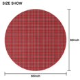 thumbnail image 6 of Red Christmas Plaid Pattern Round Tablecloth 60"x60",Wrinkle Wipeable Table Cloth for Kitchen Dining Room Picnic Patio Party, 6 of 6