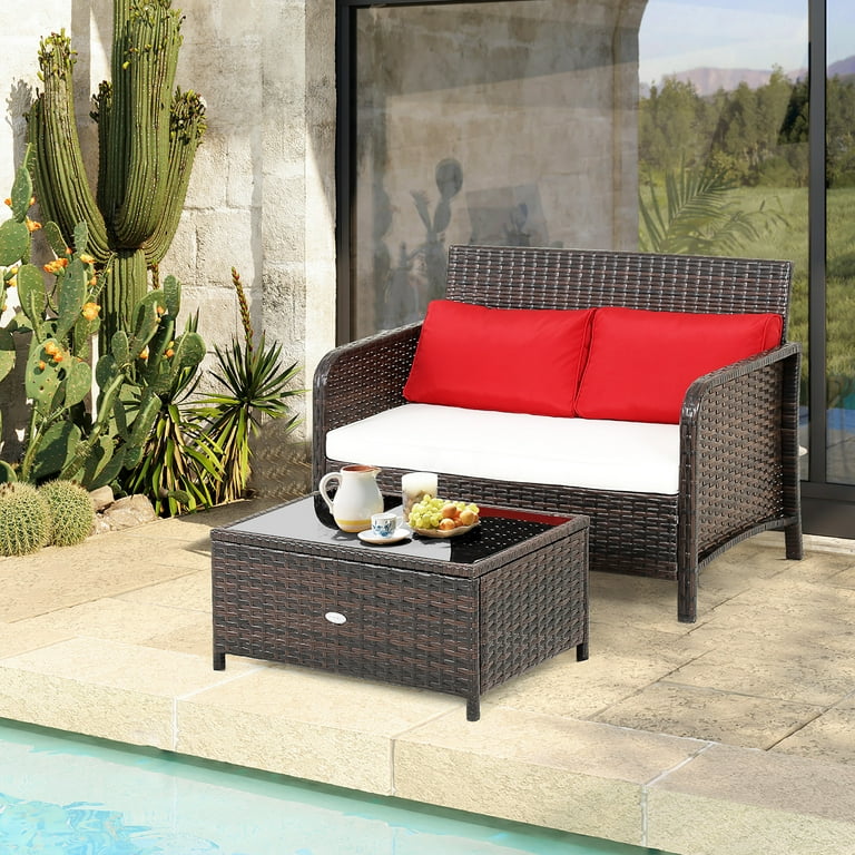 Rattan love bench hotsell