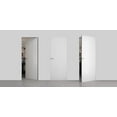 thumbnail image 5 of Invisible Solid Hidden Door with Handle | Planum 0010 Primed with Silver Hidden Frame 36" x 96" Right-hand Inswing Silver Frame | Concealed Hinges Lock Handle | Modern Wardrobe Wood Frameless Doors, 5 of 6