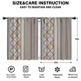 thumbnail image 2 of Blackout Kids Curtains,Beige Geometric Triangle Stripe Pattern Childrens Insulated Curtains Set Of 2,Bedroom Essentials,Toddler Room Decor 42x54in(106x137cm), 2 of 5