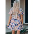 thumbnail image 1 of ABPHQTO Vestido floral de manga corta con volantes rosa para mujer, 1 of 5
