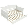 thumbnail image 4 of [US IN STOCK] Twin Wooden Daybed with Trundle Bed,&nbsp;Sofa Bed for Bedroom Living Room,White, 4 of 9