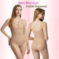 thumbnail image 7 of APEXFWDT Shapewear Bodysuit Tummy Control Body Shaper for Women Seamless V-Neck Camisoles with Built-in Bra Bodysuit Tops Body Shaper, 7 of 7