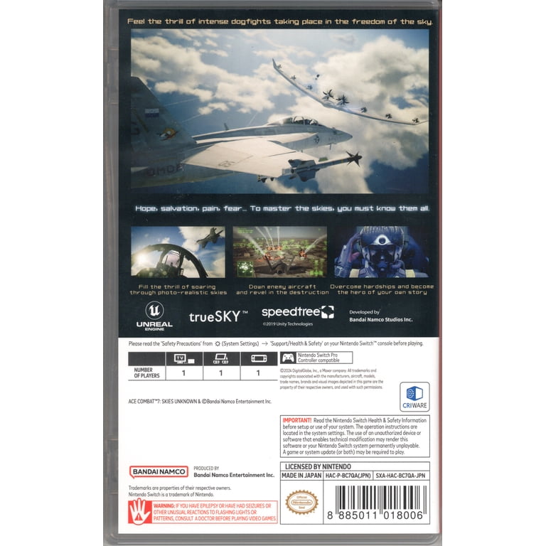 【中古】ＡＣＥ　ＣＯＭＢＡＴ　７：　ＳＫＩＥＳ　ＵＮＫＮＯＷＮ Bandai Namco, Ace Combat 7, Skies Unknown Deluxe Edition, Nintendo