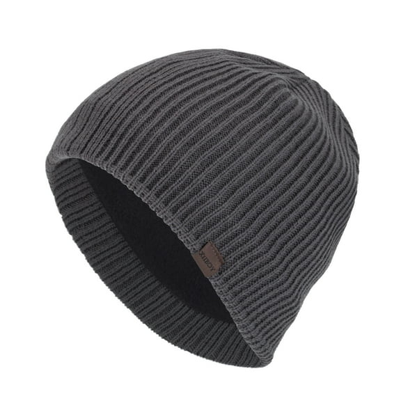 Miluxas Merino Wool Beanie Hat for Men Women - thermal Knitted Winter Hat for Large Heads Hiking Running Cap Wrap for Cold Weather