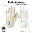 thumbnail image 4 of FINGER TEN Golf Gloves Men Left Hand Right Leather with Ball Marker Color Pack, Mens Golf Glove All Weather Grip, 4 of 6