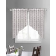 thumbnail image 3 of Black Stripe Swag Valances for Windows, Modern Abstract Vertical Stripes Beige Rod Pocket Sheer Valances for Small Windows, Swag Toppers Light Filtering for Kitchen Living Room 2 Panels 36''x36'', 3 of 6