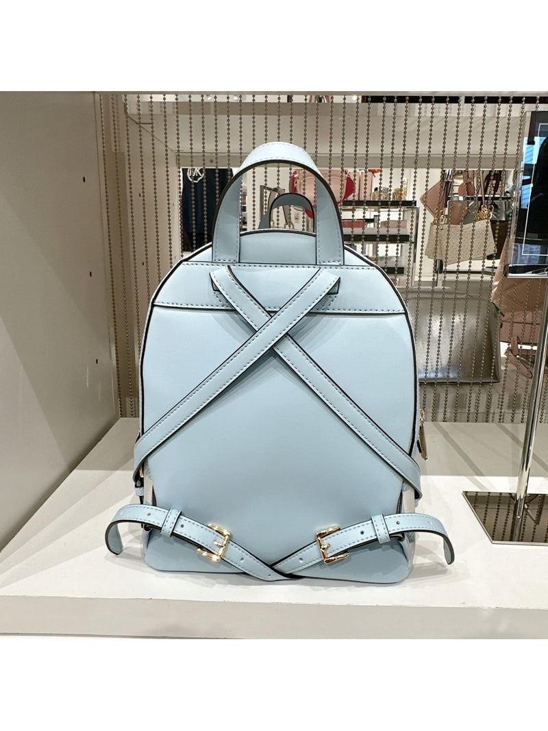 Michael Kors JAYCEE Medium Zip Pocket Backpack Graphic Logo MK Beige Blue MICHAEL KORS JAYCEE MEDIUM BACKPACK + WALLET SET MK GRAPHIC  main image 2