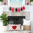 thumbnail image 5 of Valentine''s Day Pillow Covers 12x20 Inch Big Small Red Hearts Decor White Throw Pillow Covers Valentine''s Day Cushion Case Decoration for Sofa Couch 050C, 5 of 6