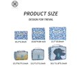 thumbnail image 3 of Luxtrada 6PCS Waterproof Clothes Storage Bags Packing Cube Travel Luggage Organizer Pouch (Navy Blue Flower), 3 of 8