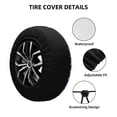 thumbnail image 2 of Yiaed Cute Popcorn Print Tire Wheel Cover, Waterproof Spare Tire Cover Fit for Jeep, Truck,Trailer, RV, SUV, Camper and Most Vehicle-17 inch, 2 of 6
