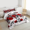 thumbnail image 3 of Homewish Romantic Red Rose Bedding Comforter Set for Lover, Couple Valentine's Day Twin Comforter Sets, Flower Floral Reversible Bedding Set, Ultra Soft Bedroom Decor, 2-Piece, 3 of 8