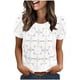 thumbnail image 2 of Craaazy Women's Relaxed Fit Crew Neck Blouse, Solid Color Short Sleeve Lace Eyelet Top, Loose Comfy Floral Lace Casual Tee for Summer Gifts, 2 of 6