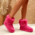 thumbnail image 5 of GJPBGK Women Winter Warm Snow Boots Faux Fur Lined Suede Pull-On Platform Ankle Boots Cozy Outdoor Casual Footwear, 5 of 9