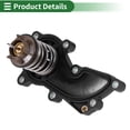 thumbnail image 7 of Unique Bargains Car Thermostat Engine Coolant Thermostat Housing Assembly for Audi A6 Quattro A7 Quattro A8 Quattro 2015-2018 Plastic No.06E121111AT Black Durable, 7 of 7