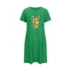 thumbnail image 5 of Camisón corto de talla grande para mujer, camisón de manga corta con estampado de pecho a la moda, camisón para mujer, 5 of 7