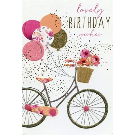 Pictura Vintage Bike Lovely Wishes Sara Miller Feminine Birthday Card for Her /