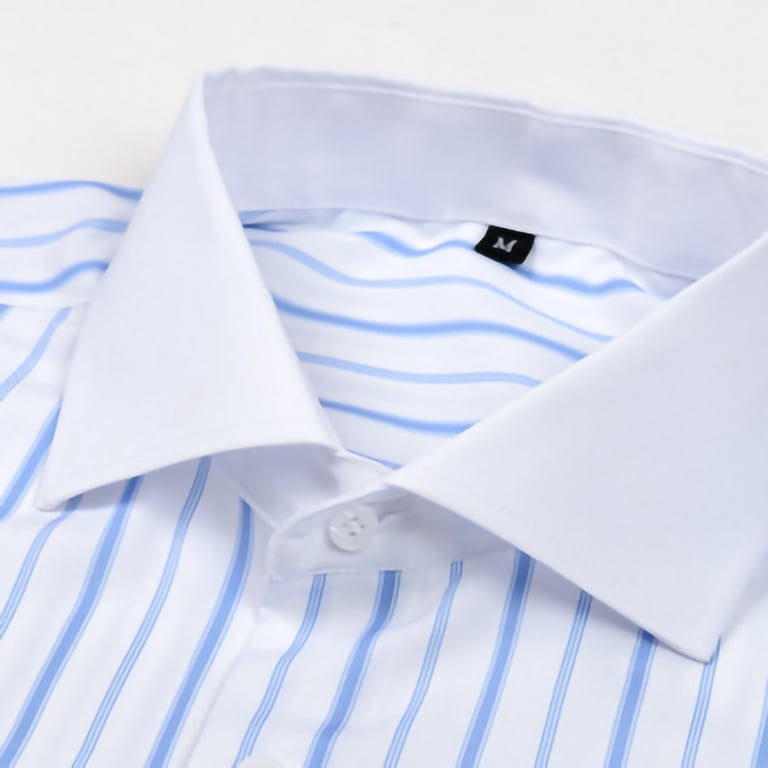 Bazeneo Mens Shirts Dressy Casual Formal Shirts Long Sleeved No Iron Dress Shirt Contrast Striped Button Down Shirt 4 Way Stretch Business Tops Slim Bazeneo Mens Shirts Dressy Casual Formal Shirts Long Sleeved No Iron Dress Shirt Contrast Striped Button Down Shirt 4 Way Stretch Business Tops Slim