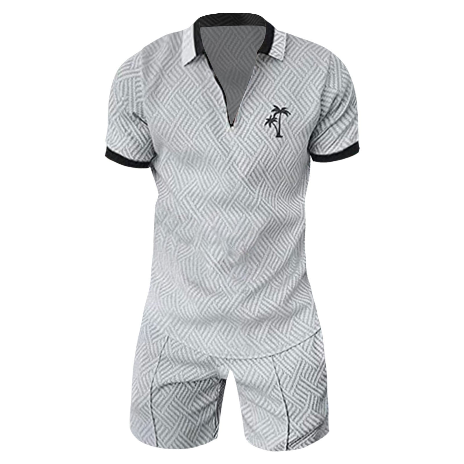 Baqcunre Track Suits For Men Set Men'S 3D Short Sleeve Suit
