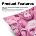 thumbnail image 2 of Gorilla Chair Pillow Covers Set with Velvet Material, Unique Patterns, 16x16, 18x18, 20x20 Inches, 2 Items Included for Throw Pillows, Pillow Inserts, 2 of 6